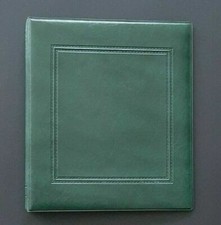 CONTENITORE ALBUM VERDE RACCOGLITORE UNI  + 10 PAGINE X FRANCOBOLLI QUARTINE