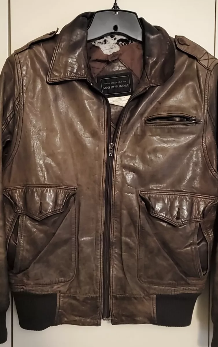 Saks fifth shop avenue leather jacket