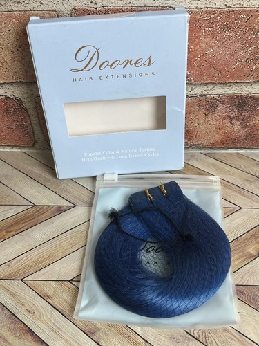 Doores 10pcs Hair Extensions Tape In Blue 30g 22" Human Hair Straight New - Picture 4 of 15