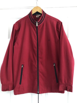 MENS COTTON TRADERS RED COTTON FULL ZIP JACKET SIZE