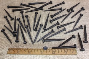2" Rosehead 40 nails antique square wrought iron vintage rustic Decorative look
