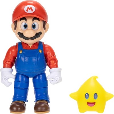 Super Mario Galaxy Movie Mario 5'' Action Figure Luma Star Glow in Dark 22 Points