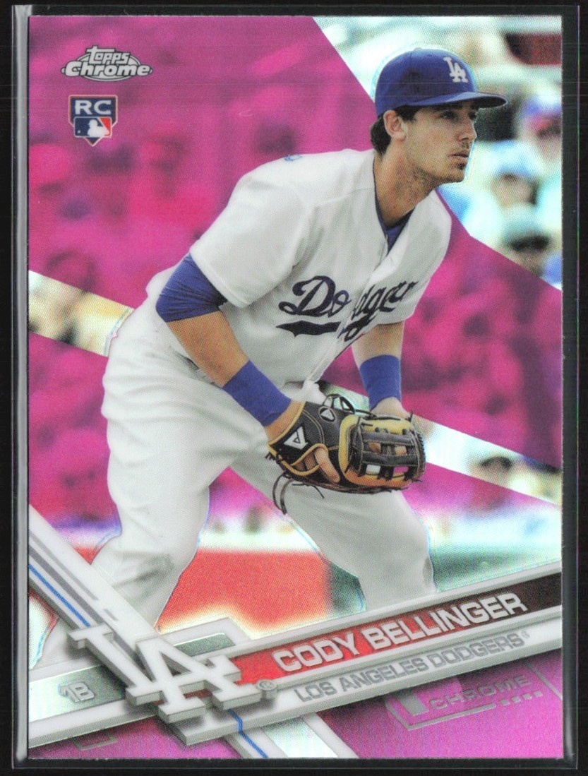 Cody Bellinger 2017 Topps Chrome Pink Refractor RC B #79 Los Angeles Dodgers