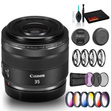 Canon RF 35mm f/1.8 IS Macro STM Lens Intl Model Bundle Includes Filter Kits