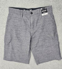 Hurley Walkshorts Men s 28 Gray Hybrid 4-Way Stretch Water Repellent NWT