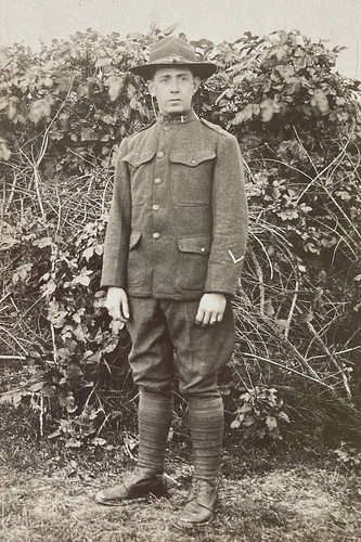 ORIGINAL! WW1 U.S. AVIATION SECTION U.S. SIGNAL CORPS AIRMAN 1917 FRANCE PHOTO
