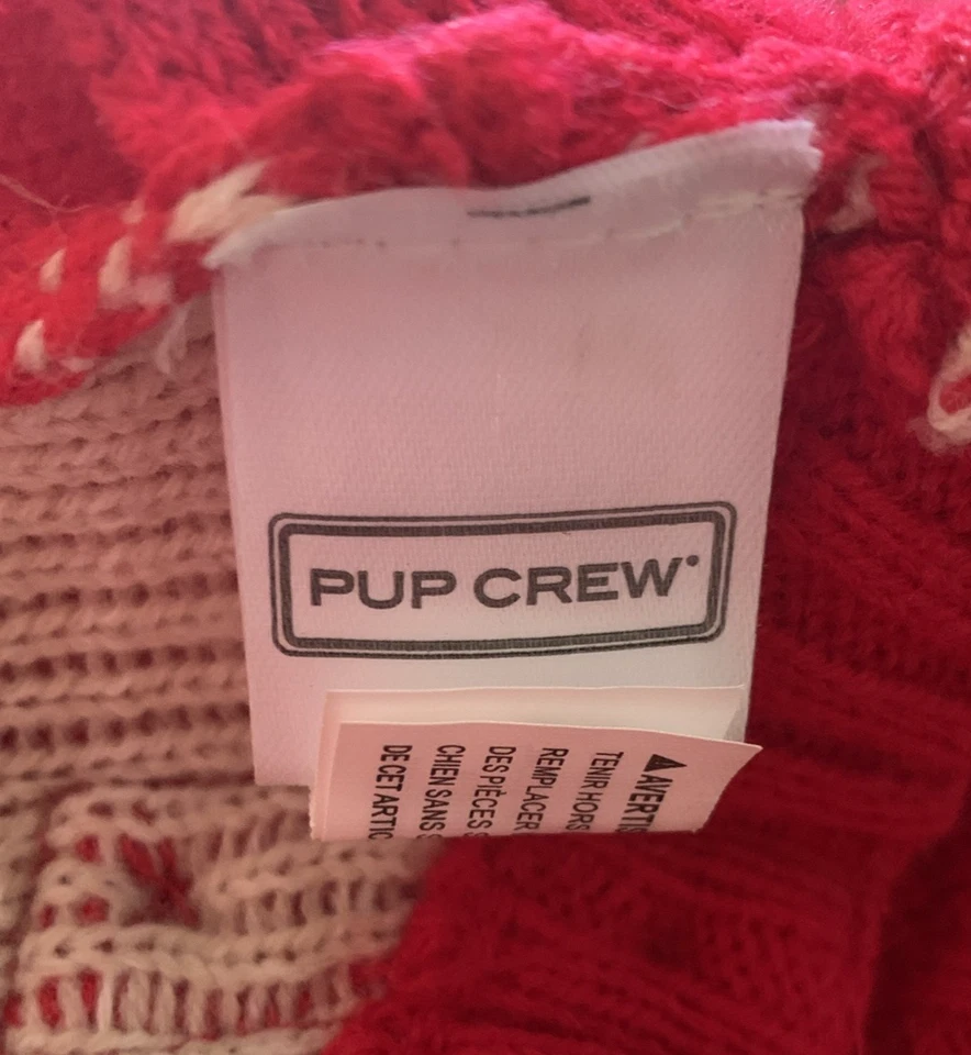 Pup Crew Red Christmas Ultra Soft Knitted Santa Claus Dog Sweater Medium Size M - Image 4 of 4