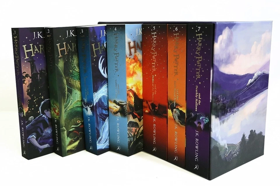 Harry Potter Complete Full 7 Books Childrens Box Set Collection by J K Rowling. - Image 2 of 4
