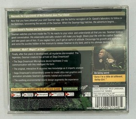Caution: Seaman - No Mic, No Cardboard box - Sega Dreamcast - Authentic
