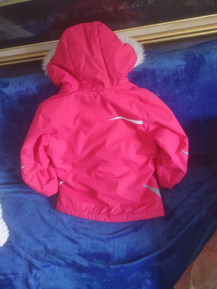 Kids ZEROXPOSUR 3 in 1  SNOW  JACKET W/HOOD CORAL Pink Grey 10/12 VG Pre-owned - Image 3 of 4