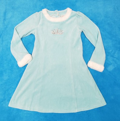 Gymboree Girls Unicorn Princess Dress Size 8 Blue Plush W White Fur Trim &  Crown | eBay