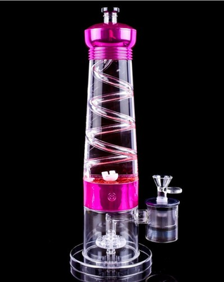 #ad #ad Electric UFO Lava Lamp Glass Bong w Coil Perc USB Light Rechargeable Pink $114.20