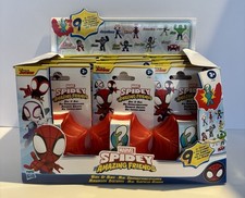 Disney Jr Marvel Spidey Amazing Friends Red Mystery Figure Lot Of 12 W/Display