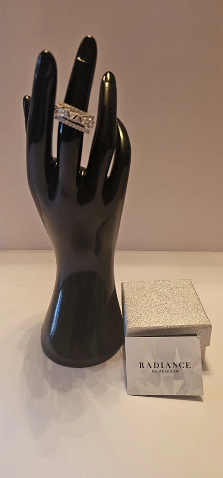 Set Of 3 Radiance Eternity Rings By Absolute, HSN, size 6 - Image 4 of 4