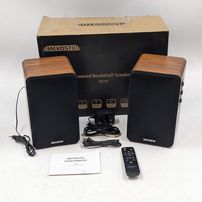 MEVOSTO DS19 Built-in 2.0 Channel Powered Bookshelf Speakers 36W