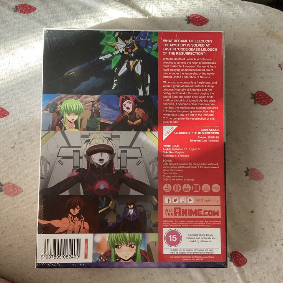 Code Geass lelouch of the Resurrection Collectors Edition Blu-Ray Anime ...