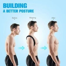 True Fit Posture Corrector Belt Adjustable Back Brace Straightener For Men Women
