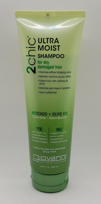 Giovanni 2Chic Ultra Moist SHAMPOO 8.5oz Avocado + Olive Oil 2 Chic