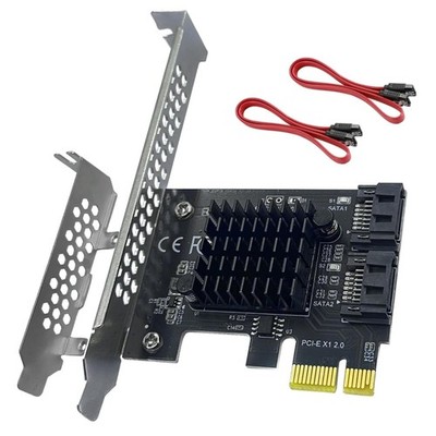 PCIe SATA Erweiterungskarte 2-Port SATA III Controller Adapter für Windows Linux