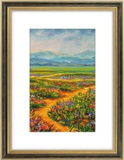 Golden State Art, 12x16 Ornate Picture Frame with White Mat 12x16, Black Gold