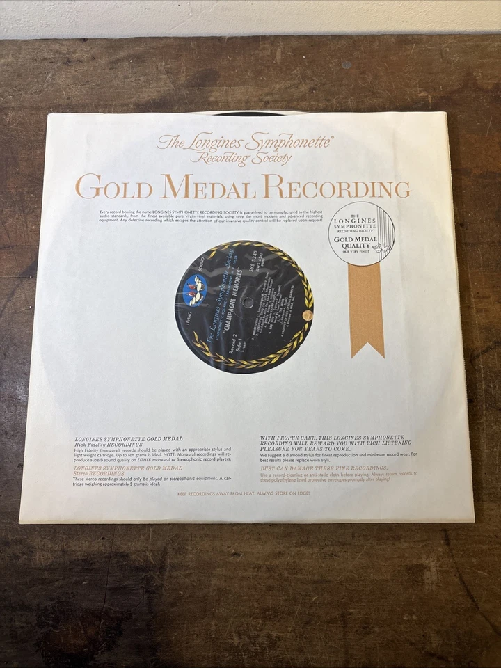 Lawrence Welk's Champagne Memories 5 LP Box Set Longines Symphonette Vinyl - Image 4 of 4