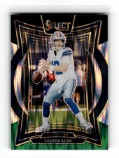Cooper Rush 2024 Panini Select #22 Dallas Cowboys Black & Green Prizm Shock