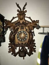 Große Antike nussbaum  Junghans   Uhrwerk Schwarzwalder Kuckucksuhr! 60cm 8tage