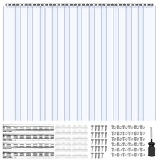 VEVOR 12 PCS PVC Strip Curtain 96 x 72 x 0.08 in Smooth Plastic Door Strips