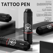POSEIDON Cordless Tattoo Pen Kit with 2 1600mAh Batteries  Complete Starter ...