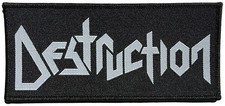 DESTRUCTION - White-Logo on Black-Patch - 6,5 x 14,4 cm - Patch - 170415