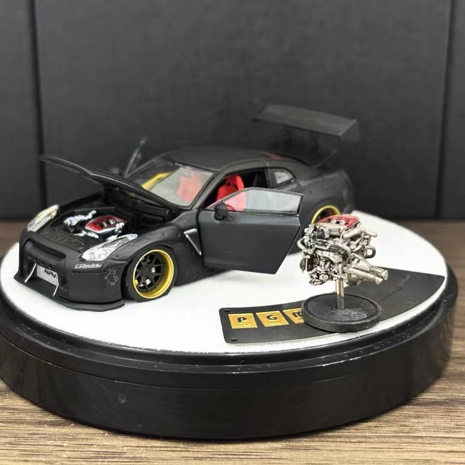 PGM 1:64 Nissan Skyline GT-R R35 Pandem Rocket Bunny Matt Black