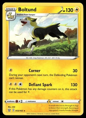 POKEMON BOLTUND BATTLE STYLES 053/163 R NM/M