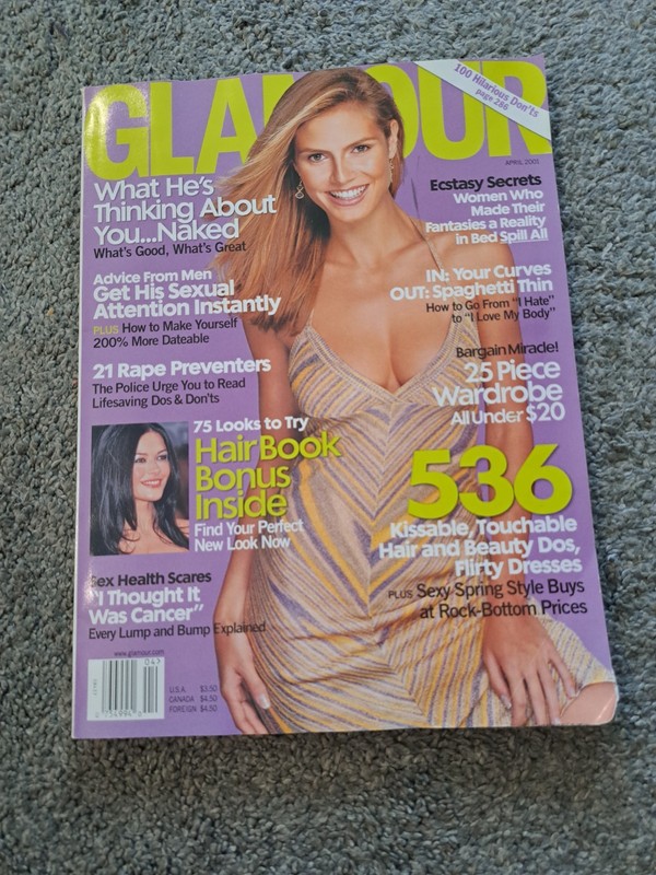 April 2001 Glamour Magazine Heidi Klum