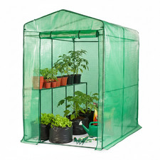 KCT LARGE WALK IN GREENHOUSE WATERPROOF GROW GREEN HOUSE WITH SHELVES FOR PLANTS