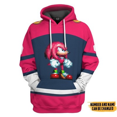 Personalized Custom Name 3D STH Knuckles Sport Number Hoodie QT210693Hf