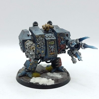 Warhammer 40k: Space Marine Space Wolves Dreadnought - gut bemalt (AZ237)