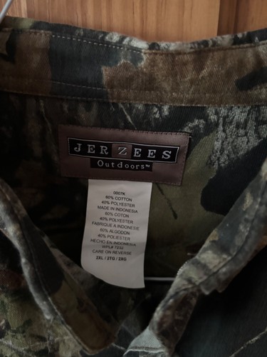 Vintage JerZees Outdoor Camo Mid Weight Field Shirt in 2X - Picture 7 of 8