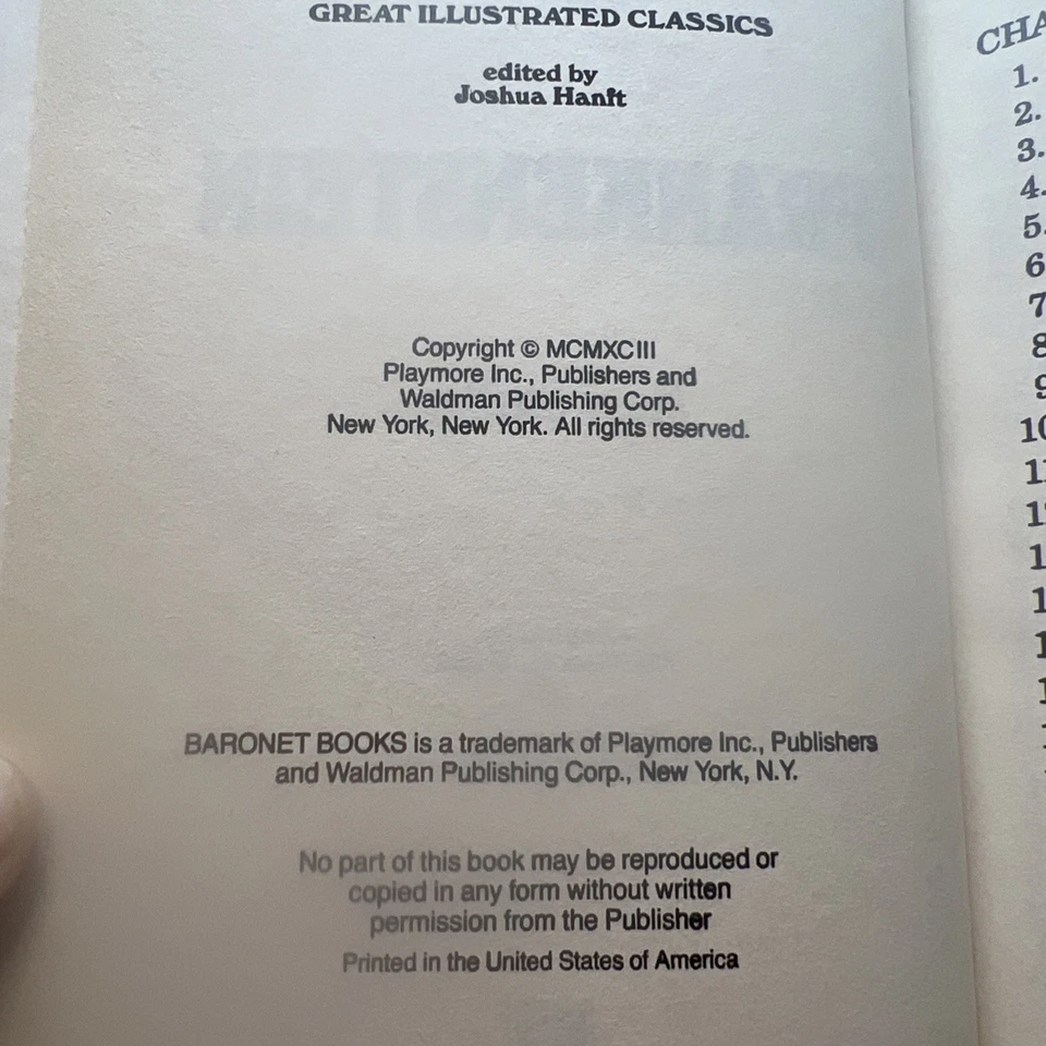 Frankenstein by Mary Shelley Hardcover. Great Illustrated Classics: Baronet Book - Image 3 of 4