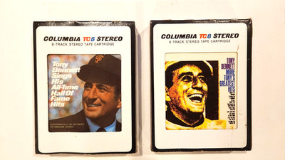 Tony Bennett - Two Eight 8 Track Tapes & Sleeves - Hall Of Fame & Greatest Hits