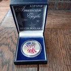 1999 American Silver Eagle Dollar 1 oz fine silver in BOX  Unc. Colored