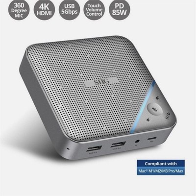SIIG Audio Conferencing Speaker 360° MIC 4K HDMI USB Touch Control PD 85W