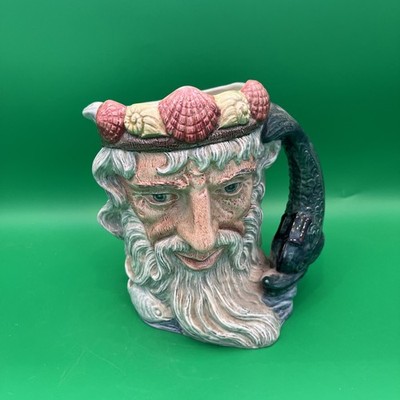 VTG 1960's Royal Doulton Neptune 7.25'' Toby Mug Large Character Jug D6548 