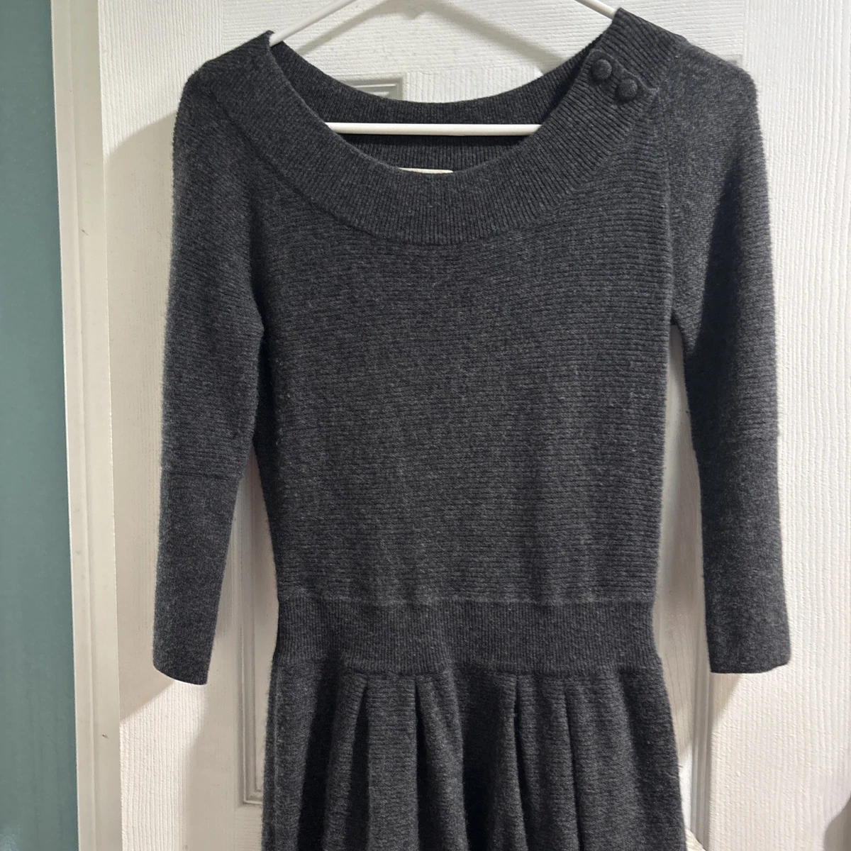 maeve boat-neck knit fit & flare knit mini dress Square-Neck Structured Tulip Mini Dress in Wine Red - 10 main image 1