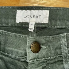 The GREAT. Current Elliott Olive Green Skinny Skinny Denim Jeans Womens Sz 27 4