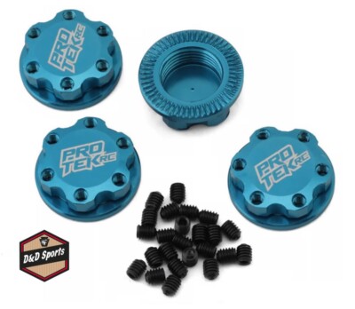 ProTek PTK-2037 - 17mm Captured & Knurled Magnetic Wheel Nuts (4) (Blue)