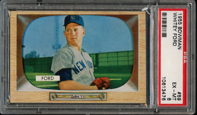 BB - 1955 Bowman - #59 - Whitey Ford - PSA 6 - EX-MT