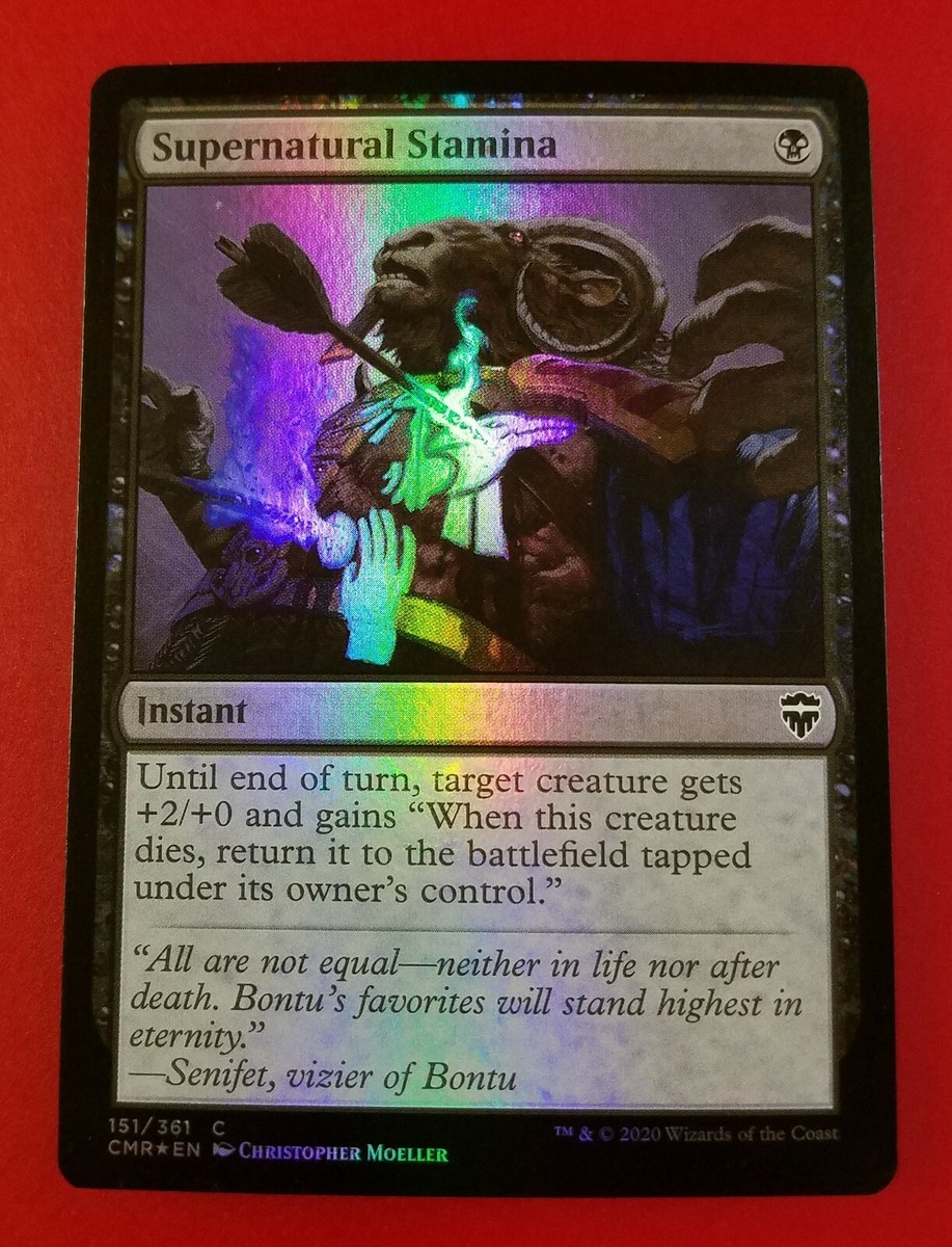 supernatural mtg cards 1x Supernatural Stamina | FOIL | Commander Legends