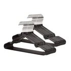METAL COAT HANGERS RUBBER COATED CLOTHES GARMENT WARDROBE ORGANISER TROUSER BAR - Picture 14 of 17