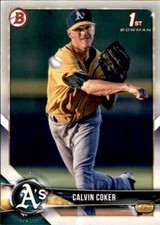 2018 BOWMAN DRAFT 1ST BASE PAPER PROSPECT BD92 CALVIN COKER  ATHLETICS