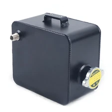 2.5L Capacity Top-Feed Aluminum Racing Drift Fuel Cell Gas Tank Black with Cap